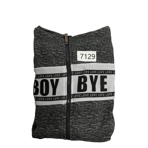 THRILL 94 Women's 3X Full Zip Hoodie Cotton Blend Zipper Graphic Print Gray - Picture 9 of 9